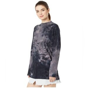 Free people be free tie dye cotton long sleeve tee size extra small